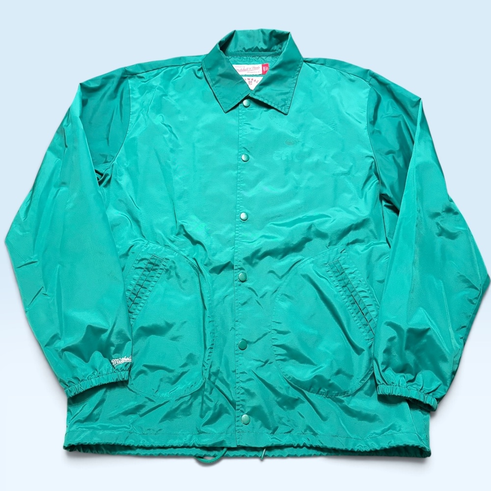 Philadelphia Eagles Jacket Mens Large Green NFL Football Mitchell & Ness Retro